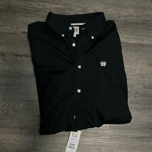 Cinch Black Casual Button Down Shirt